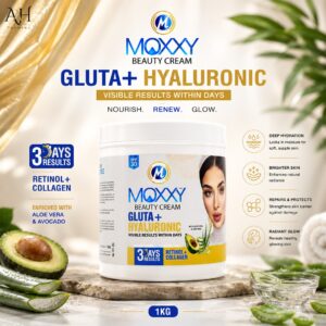 Moxxy Gluta Plus Hyaluronic Beauty Cream with Retinol, Collagen and SPF 30, 1KG